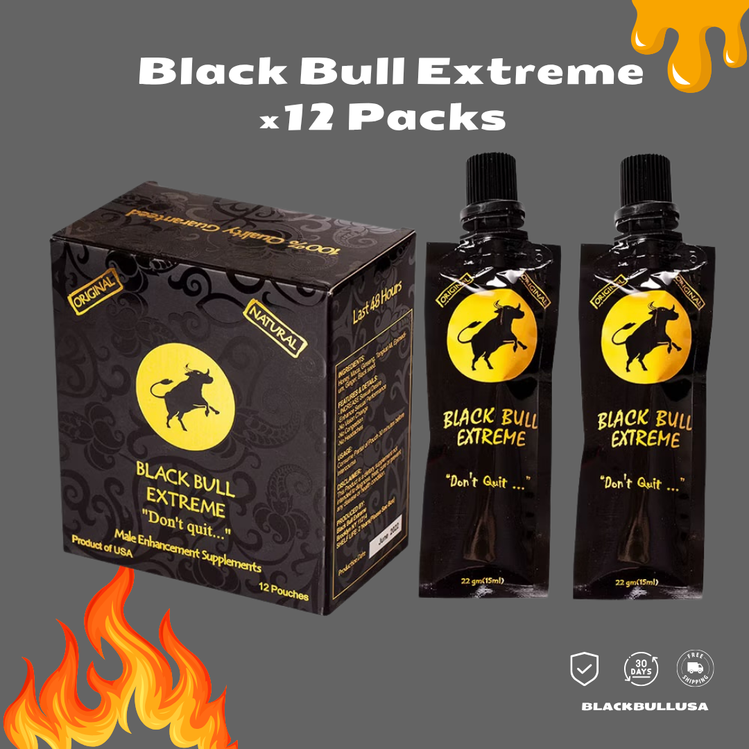 Black Bull Honey - (12 Sachets - 20 Gram) Honey For Him